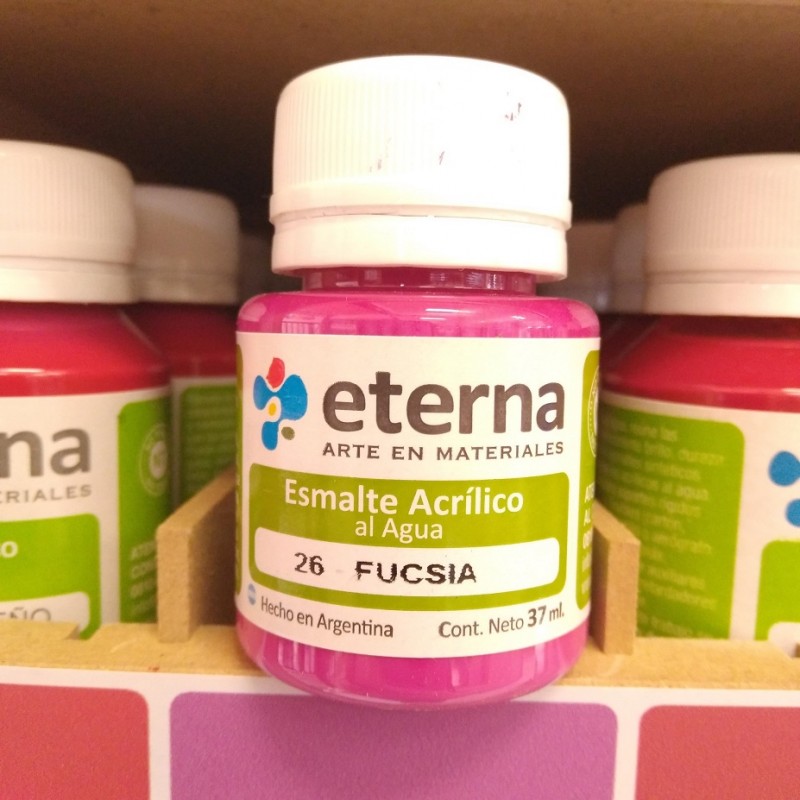 ESMALTE ACRILICO AL AGUA ETERNA X37ML FUCSIA ESMALTE ACRILICO AL AGUA ETERNA X37ML FUCSIA