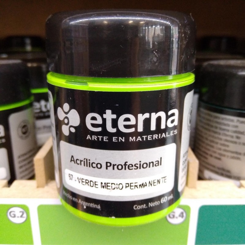 ACRILICO PROF. ETERNA X60ML. VERDE MEDIO PERM. ACRILICO PROF. ETERNA X60ML. VERDE MEDIO PERM.