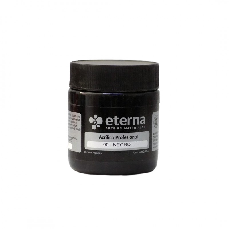 ACRILICO PROF. ETERNA X200ML. NEGRO ACRILICO PROF. ETERNA X200ML. NEGRO