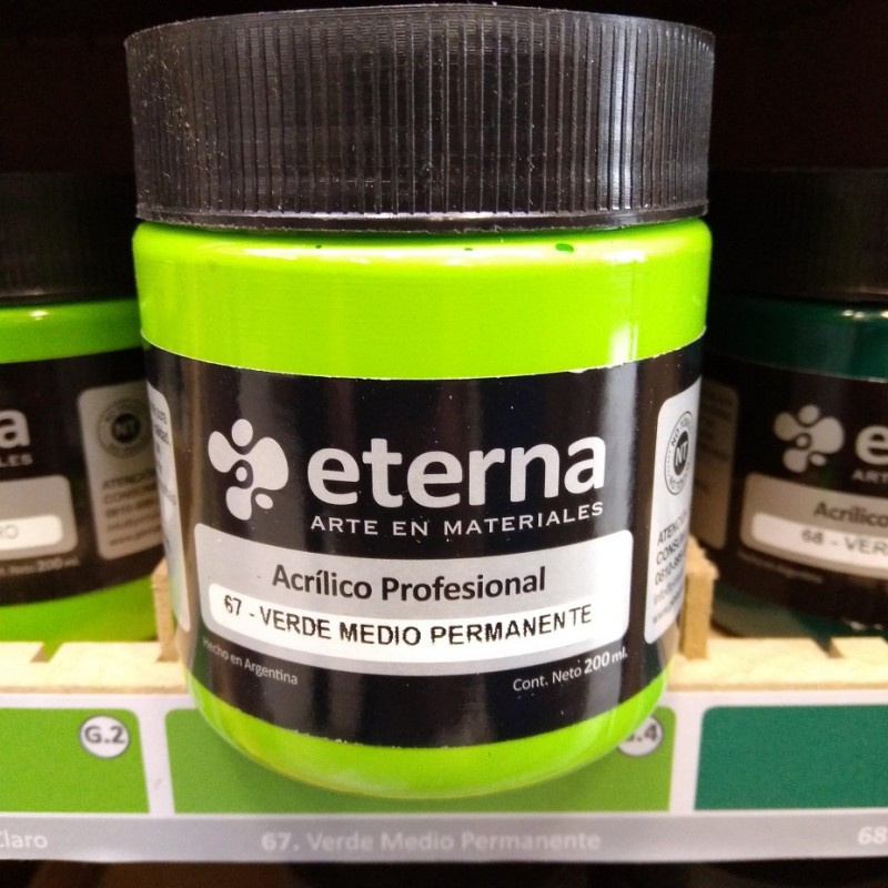 ACRILICO PROF. ETERNA X200ML.VERDE MEDIO PERM. ACRILICO PROF. ETERNA X200ML.VERDE MEDIO PERM.