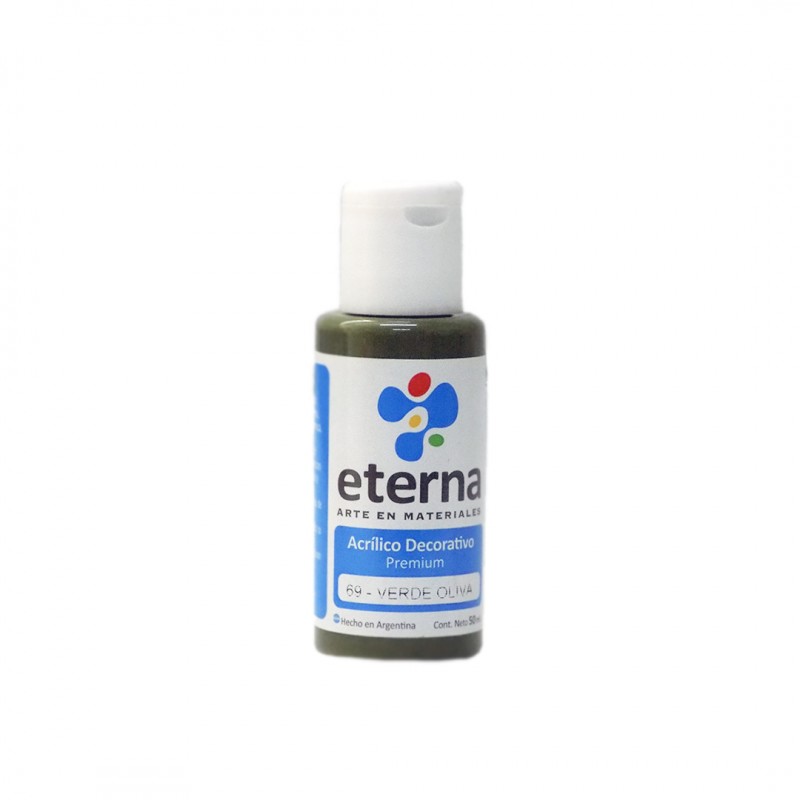 ACRILICO DECORATIVO ETERNA X50ML. VERDE OLIVA ACRILICO DECORATIVO ETERNA X50ML. VERDE OLIVA