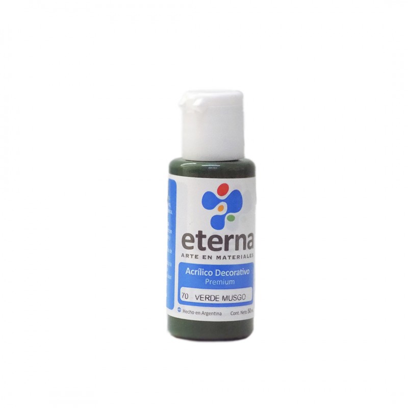 ACRILICO DECORATIVO ETERNA X50ML. VERDE MUSGO ACRILICO DECORATIVO ETERNA X50ML. VERDE MUSGO