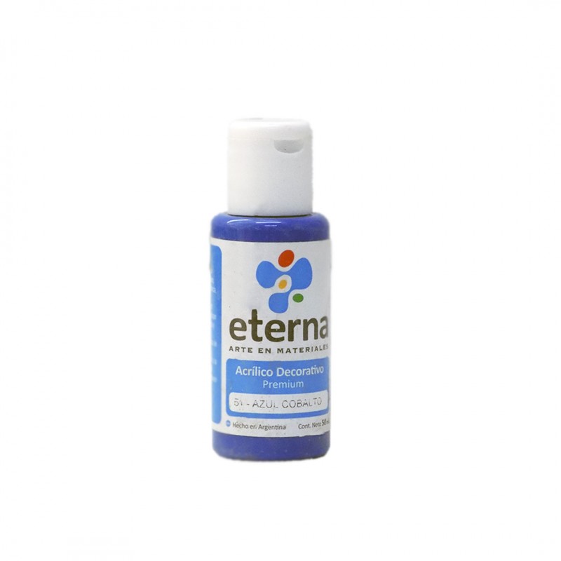 ACRILICO DECORATIVO ETERNA x50ML. AZUL COBALTO ACRILICO DECORATIVO ETERNA x50ML. AZUL COBALTO