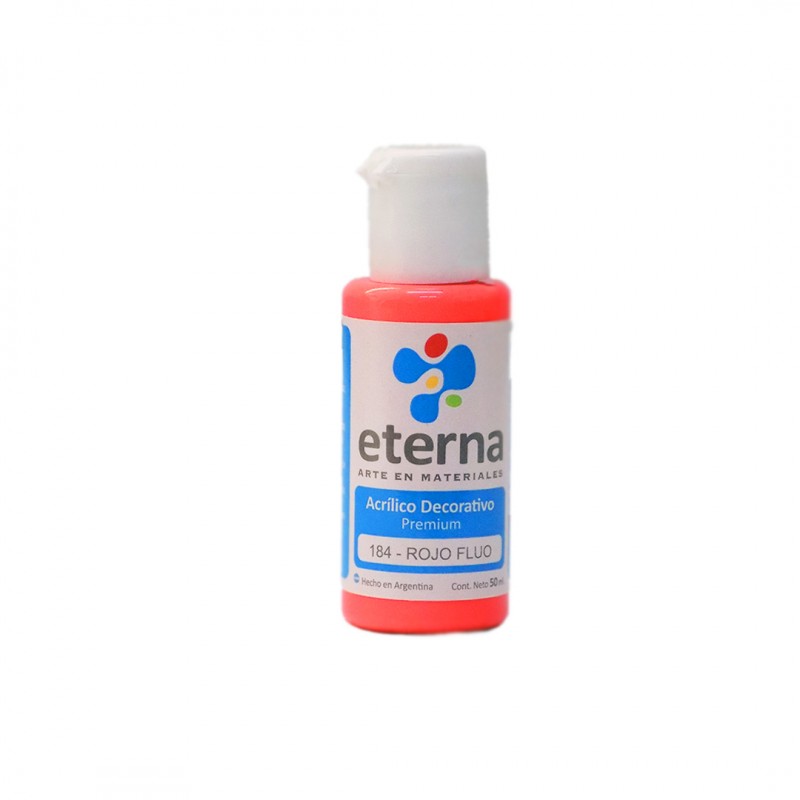 ACRILICO DECORATIVO ETERNA X50ML. ROJO FLUO ACRILICO DECORATIVO ETERNA X50ML. ROJO FLUO