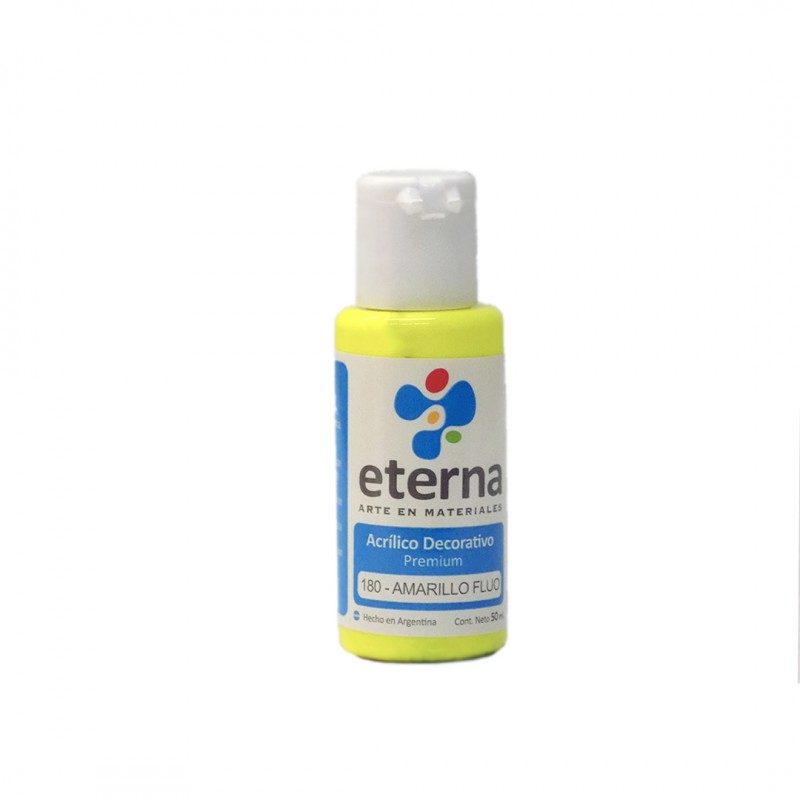 ACRILICO DECORATIVO ETERNA x50ML. AMARILLO FLUO ACRILICO DECORATIVO ETERNA x50ML. AMARILLO FLUO