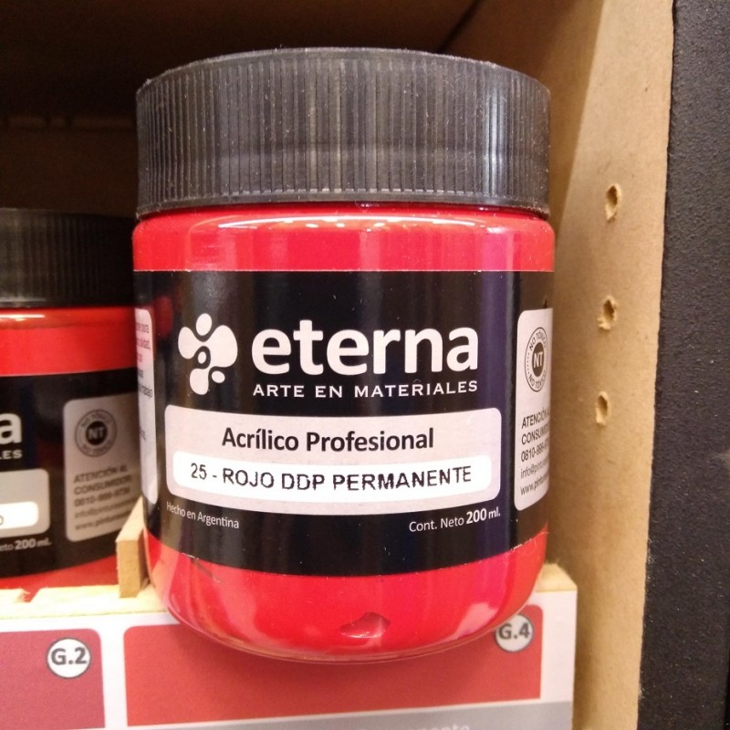 ACRILICO PROF. ETERNA X200ML. ROJO DDP PERM. ACRILICO PROF. ETERNA X200ML. ROJO DDP PERM.