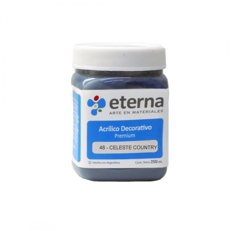 ACRILICO DECORATIVO ETERNA X250ML. CELESTE COUNTRY ACRILICO DECORATIVO ETERNA X250ML. CELESTE COUNTRY