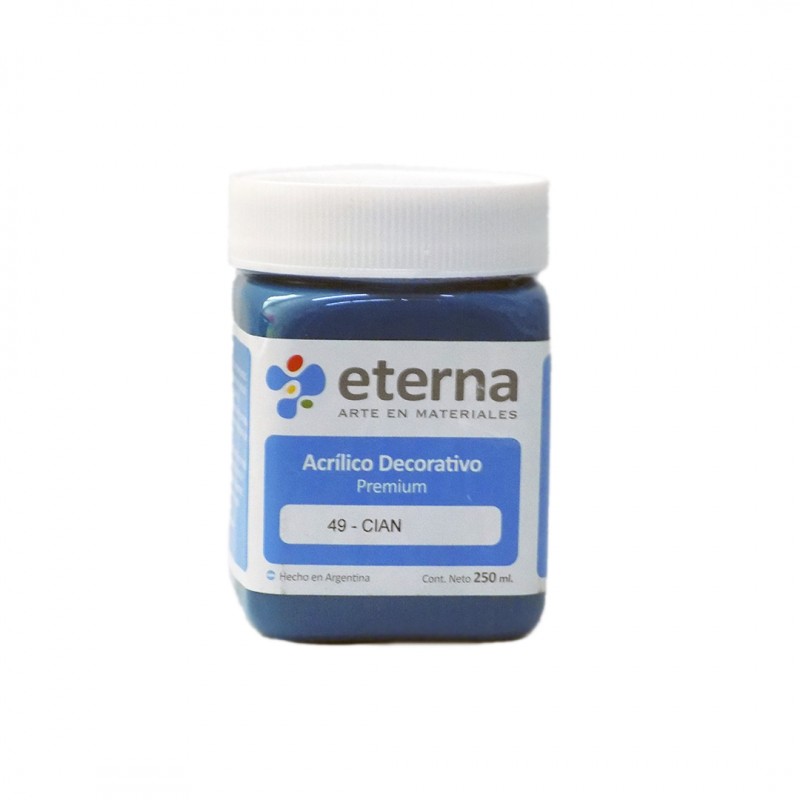 ACRILICO DECORATIVO ETERNA X250ML. CIAN ACRILICO DECORATIVO ETERNA X250ML. CIAN