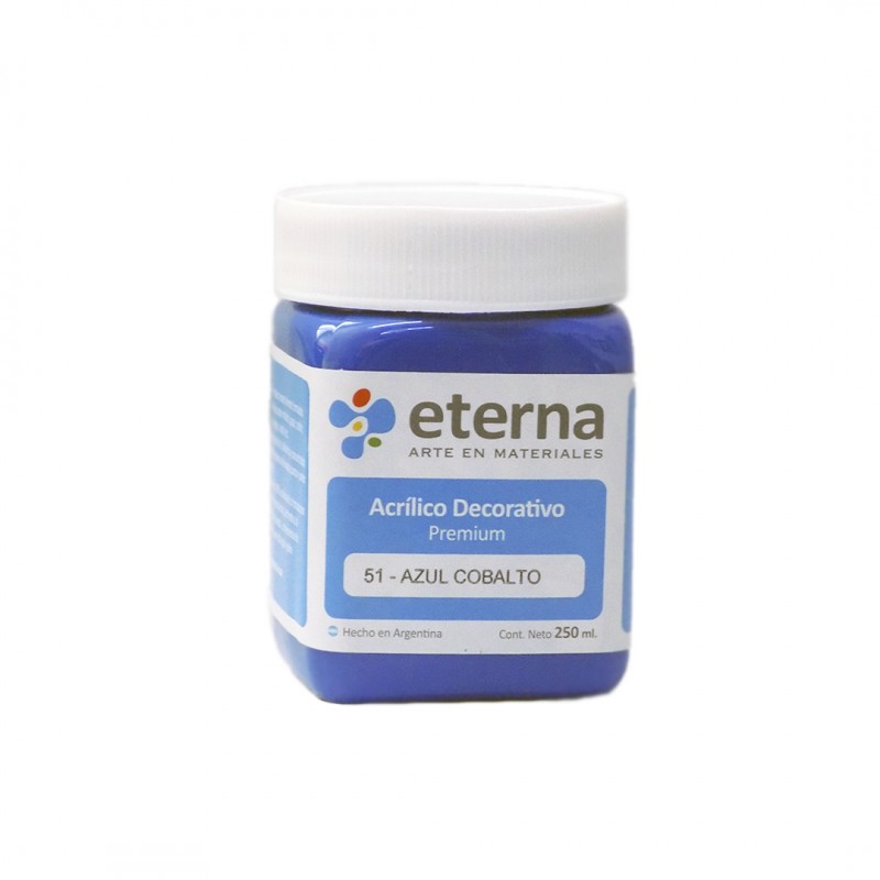 ACRILICO DECORATIVO ETERNA X250ML. AZUL COBALTO ACRILICO DECORATIVO ETERNA X250ML. AZUL COBALTO