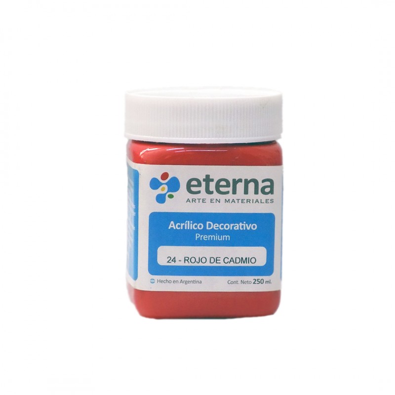 ACRILICO DECORATIVO ETERNA X250ML. ROJO DE CADMIO ACRILICO DECORATIVO ETERNA X250ML. ROJO DE CADMIO