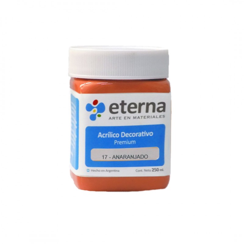 ACRILICO DECORATIVO ETERNA X250ML. ANARANJADO ACRILICO DECORATIVO ETERNA X250ML. ANARANJADO