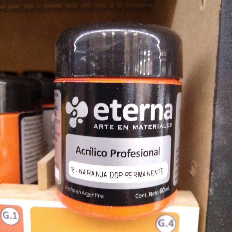 ACRILICO PROF. ETERNA X60ML. NARANJA DDP PERM. ACRILICO PROF. ETERNA X60ML. NARANJA DDP PERM.