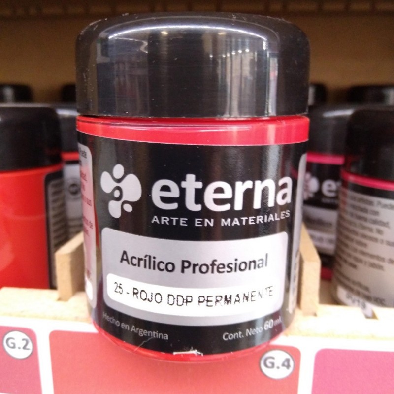 ACRILICO PROF. ETERNA X60ML. ROJO DDP PERM. ACRILICO PROF. ETERNA X60ML. ROJO DDP PERM.