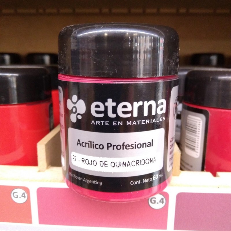 ACRILICO PROF. ETERNA X60ML. ROJO QUINACRIDONA ACRILICO PROF. ETERNA X60ML. ROJO QUINACRIDONA
