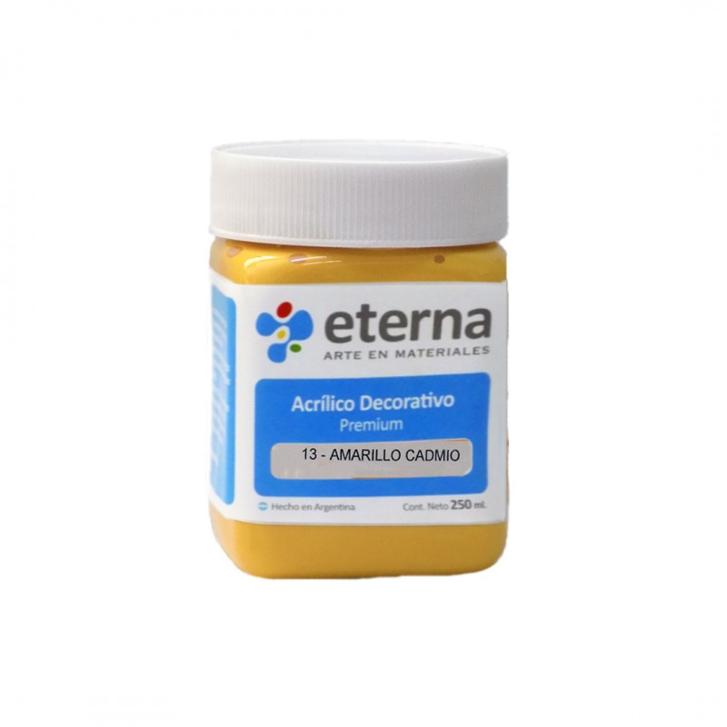 ACRILICO DECORATIVO ETERNA X250ML. AMARILLO DE CADMIO ACRILICO DECORATIVO ETERNA X250ML. AMARILLO DE CADMIO