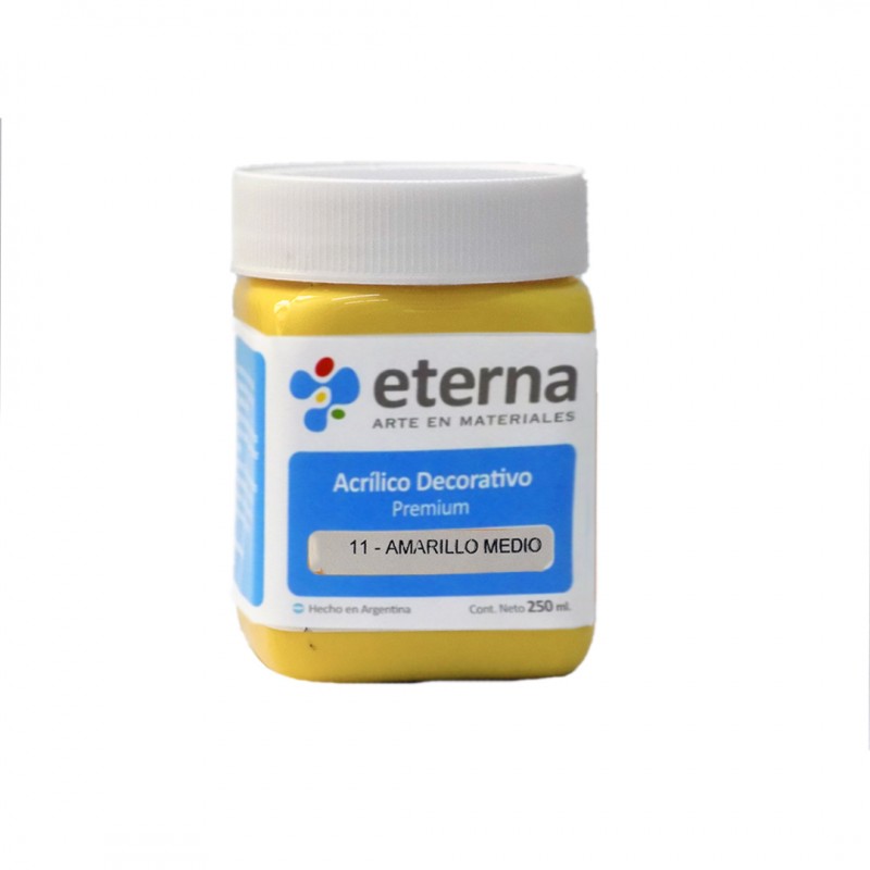 ACRILICO DECORATIVO ETERNA X250ML. AMARILLO MEDIO ACRILICO DECORATIVO ETERNA X250ML. AMARILLO MEDIO