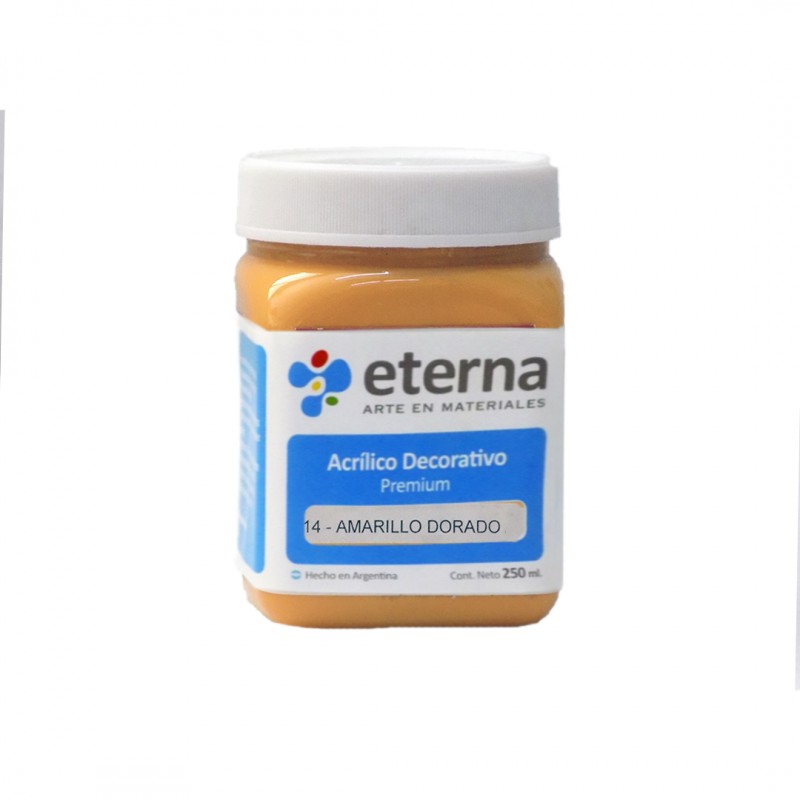 ACRILICO DECORATIVO ETERNA X250ML. AMARILLO DORADO ACRILICO DECORATIVO ETERNA X250ML. AMARILLO DORADO