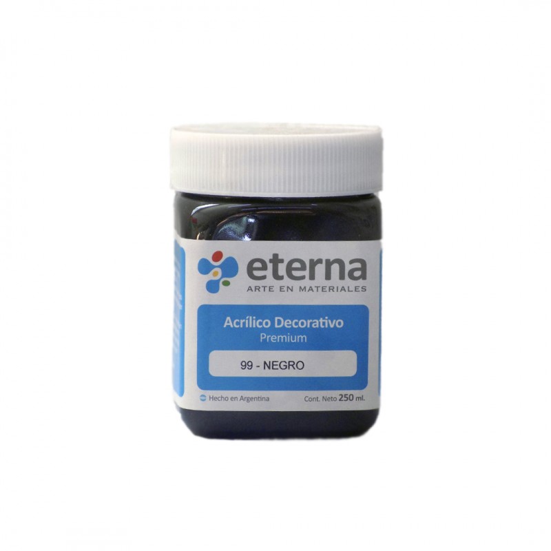 ACRILICO DECORATIVO ETERNA X250ML. NEGRO ACRILICO DECORATIVO ETERNA X250ML. NEGRO