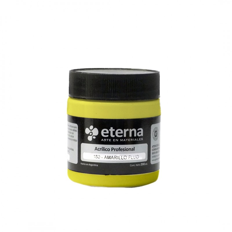 ACRILICO PROF. ETERNA X200ML. AMARILLO FLUO ACRILICO PROF. ETERNA X200ML. AMARILLO FLUO