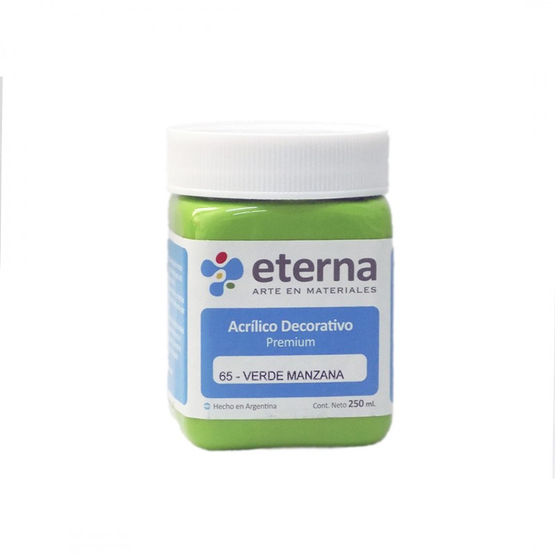 ACRILICO DECORATIVO ETERNA X250ML. VERDE MANZANA ACRILICO DECORATIVO ETERNA X250ML. VERDE MANZANA