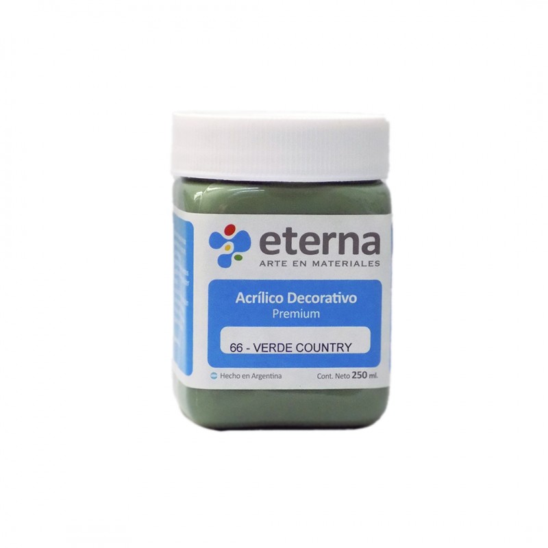 ACRILICO DECORATIVO ETERNA X250ML. VERDE COUNTRY ACRILICO DECORATIVO ETERNA X250ML. VERDE COUNTRY