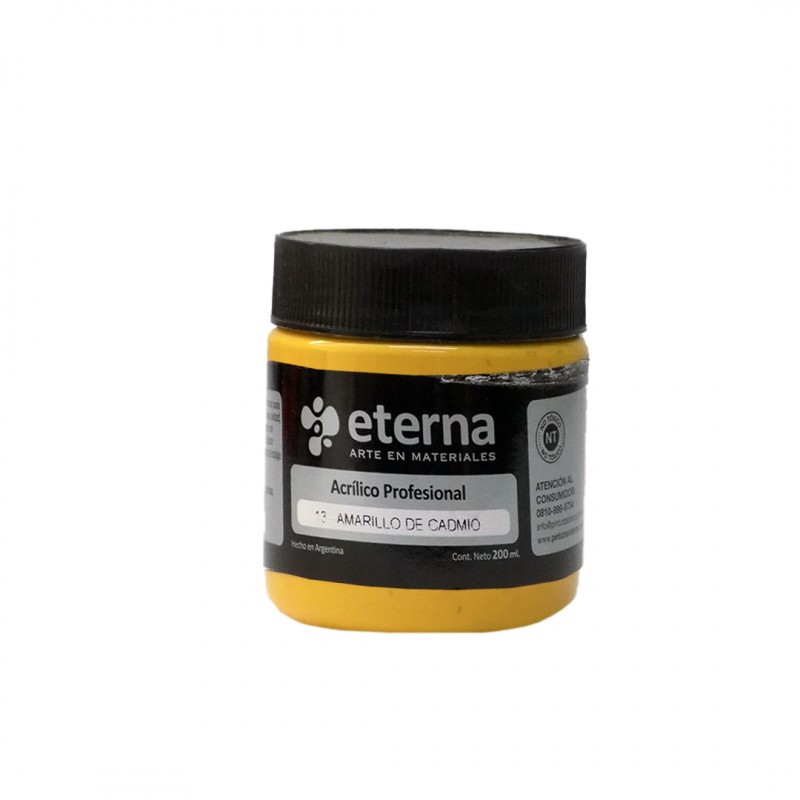 ACRILICO PROF. ETERNA X200ML. AMARILLO DE CADMIO ACRILICO PROF. ETERNA X200ML. AMARILLO DE CADMIO