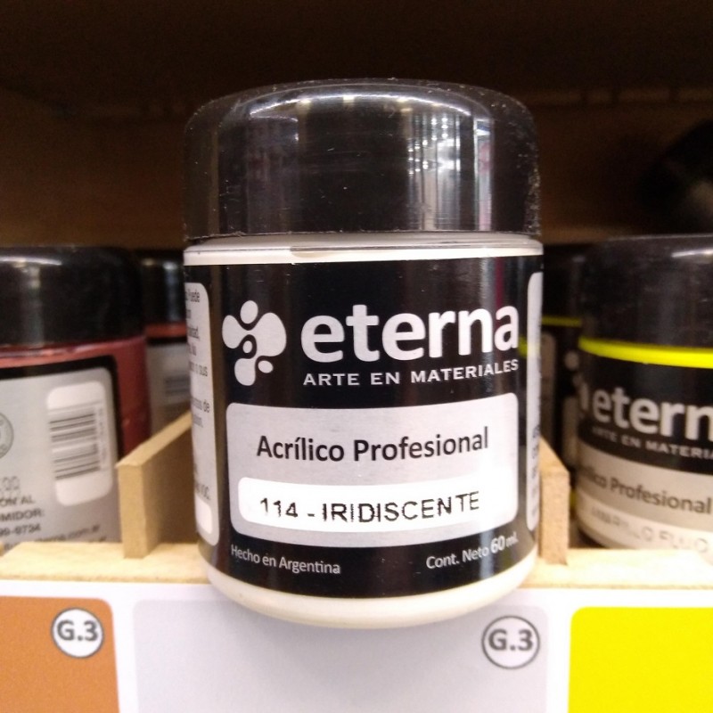ACRILICO PROF. ETERNA X60ML. IRIDISCENTE ACRILICO PROF. ETERNA X60ML. IRIDISCENTE
