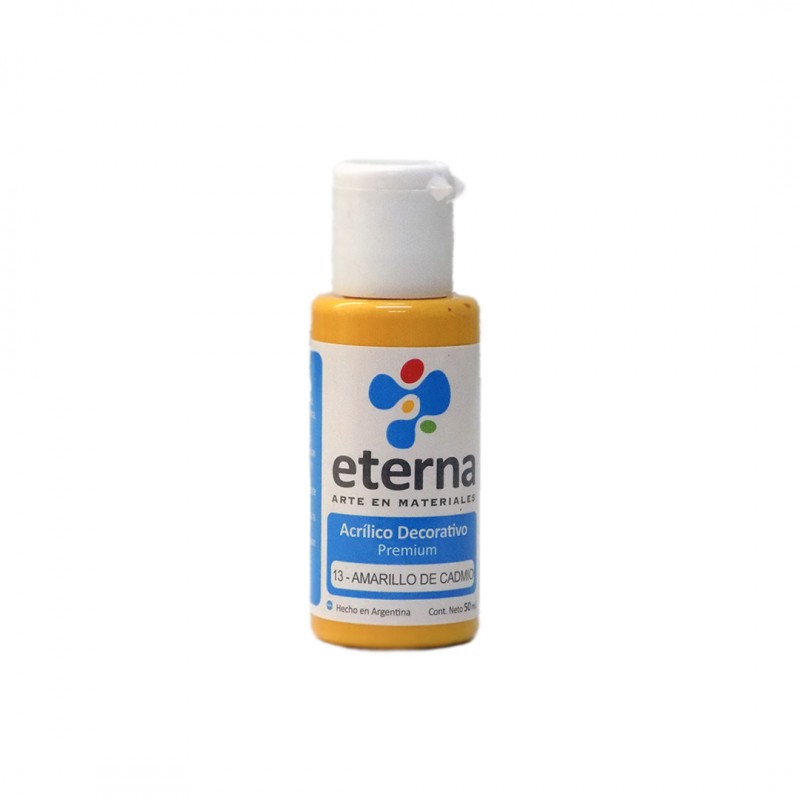 ACRILICO DECORATIVO ETERNA X50ML. AMARILLO DE CADMIO ACRILICO DECORATIVO ETERNA X50ML. AMARILLO DE CADMIO