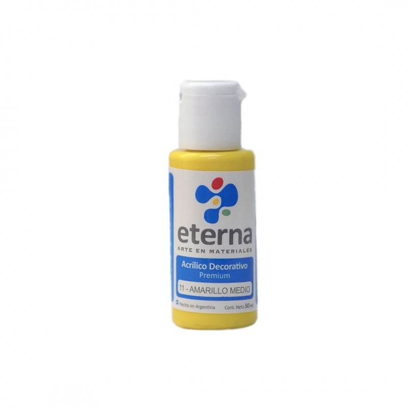ACRILICO DECORATIVO ETERNA X50ML. AMARILLO MEDIO ACRILICO DECORATIVO ETERNA X50ML. AMARILLO MEDIO