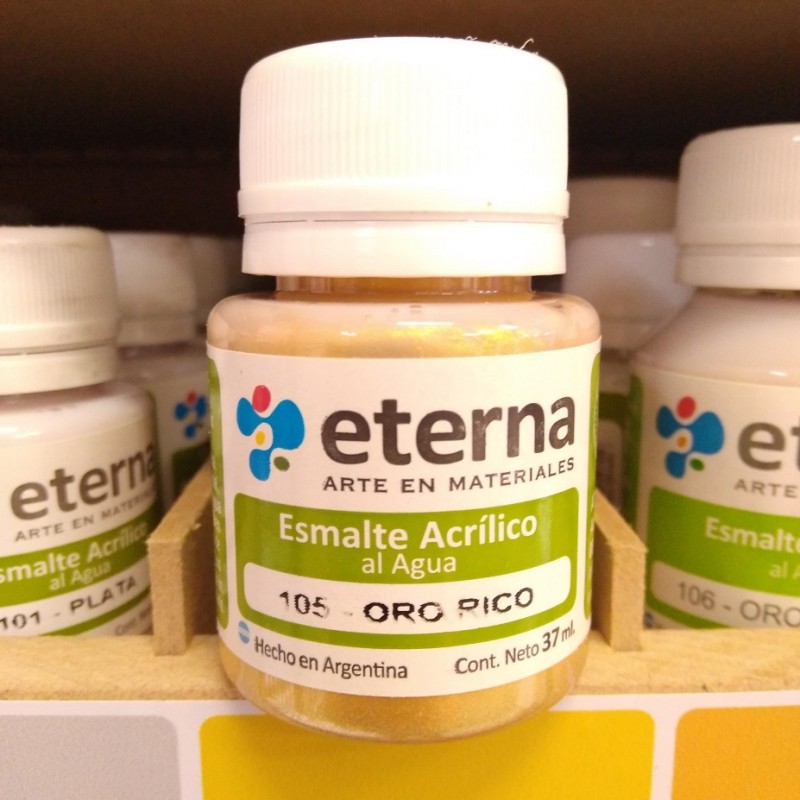 ESMALTE ACRILICO AL AGUA ETERNA X37ML ORO RICO ESMALTE ACRILICO AL AGUA ETERNA X37ML ORO RICO