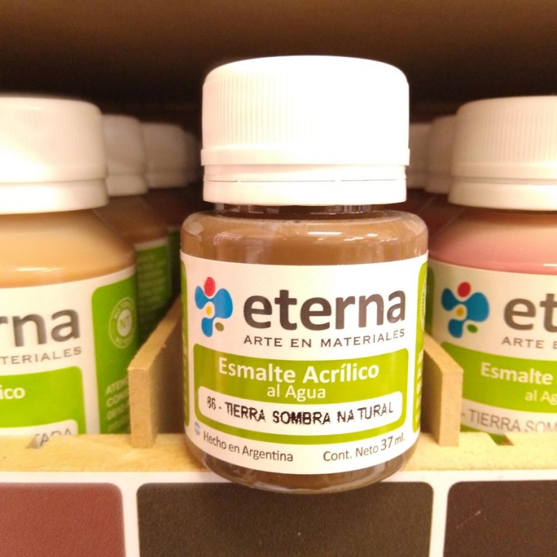 ESMALTE ACRILICO AL AGUA ETERNA X37ML TIERRA SOMBRA NATURAL ESMALTE ACRILICO AL AGUA ETERNA X37ML TIERRA SOMBRA NATURAL