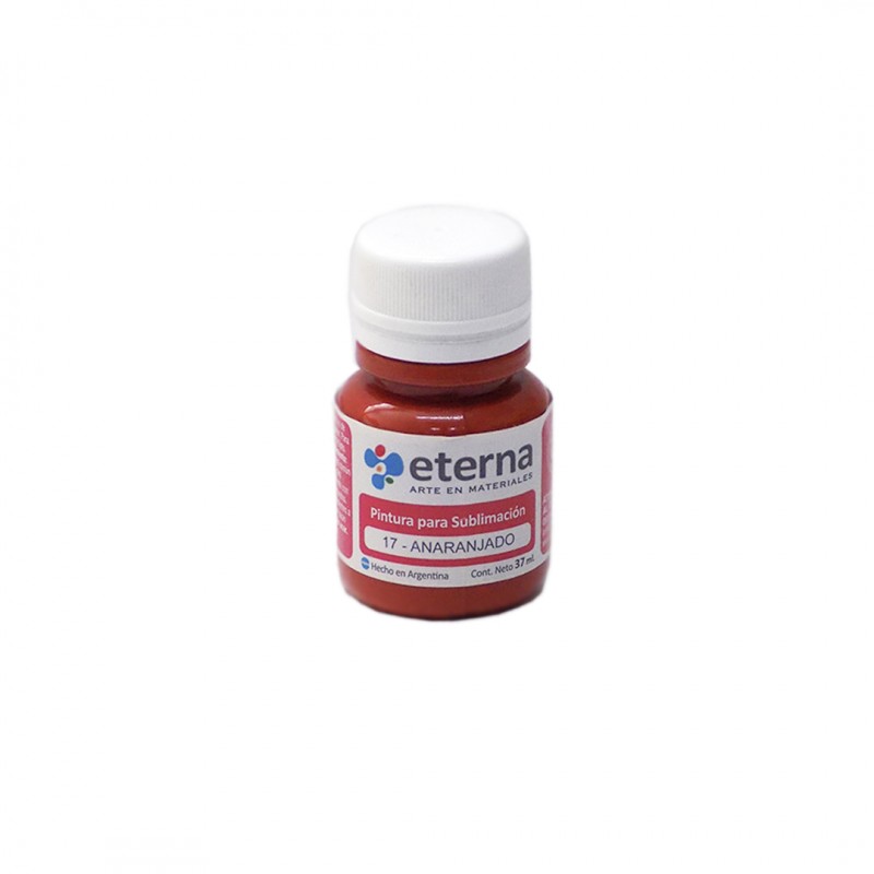 PINTURA SUBLIMABLE ETERNA X37ML. ANARANJADO PINTURA SUBLIMABLE ETERNA X37ML. ANARANJADO