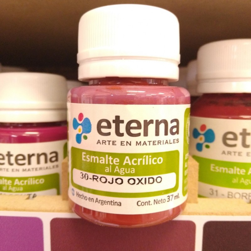 ESMALTE ACRILICO AL AGUA ETERNA X37ML ROJO OXIDO ESMALTE ACRILICO AL AGUA ETERNA X37ML ROJO OXIDO