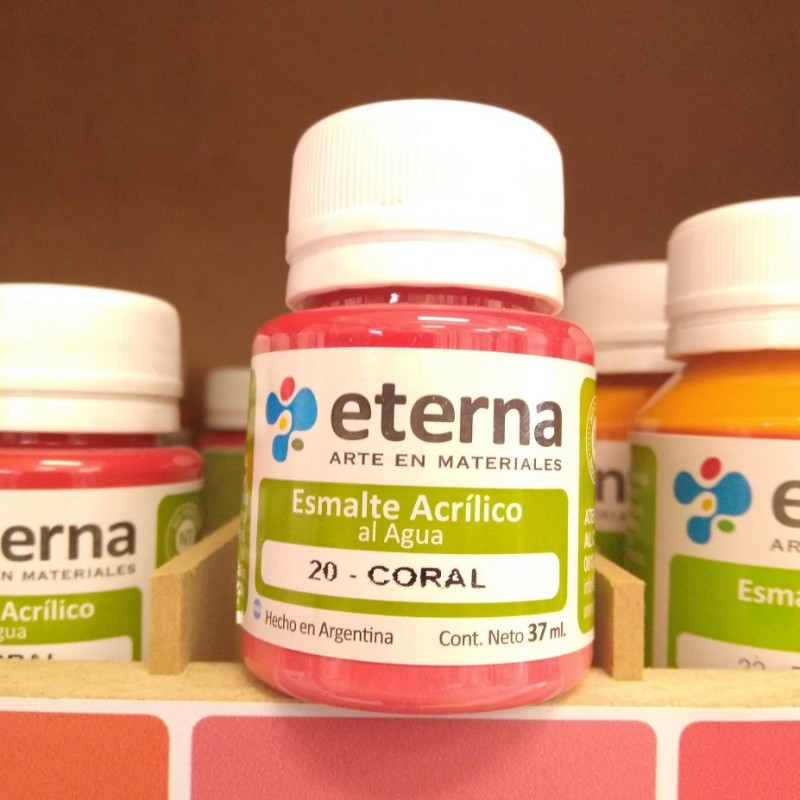 ESMALTE ACRILICO AL AGUA ETERNA X37ML CORAL