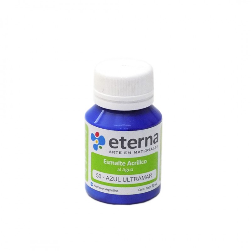 ESMALTE ACRILICO AL AGUA ETERNA X50ML. AZUL ULTRAMAR ESMALTE ACRILICO AL AGUA ETERNA X50ML. AZUL ULTRAMAR