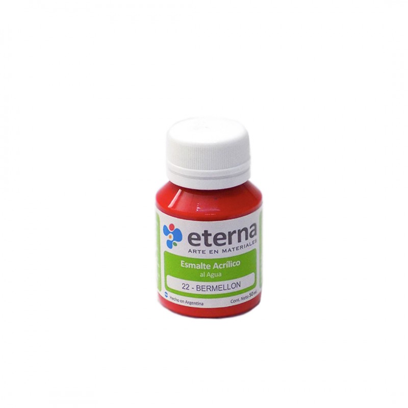 ESMALTE ACRILICO AL AGUA ETERNA X50ML. BERMELLON ESMALTE ACRILICO AL AGUA ETERNA X50ML. BERMELLON