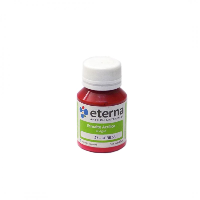 ESMALTE ACRILICO AL AGUA ETERNA X50ML. CEREZA