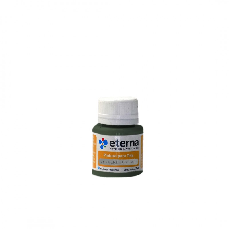 PINTURA P/TELA ETERNA X37ML. VERDE CROMO PINTURA P/TELA ETERNA X37ML. VERDE CROMO