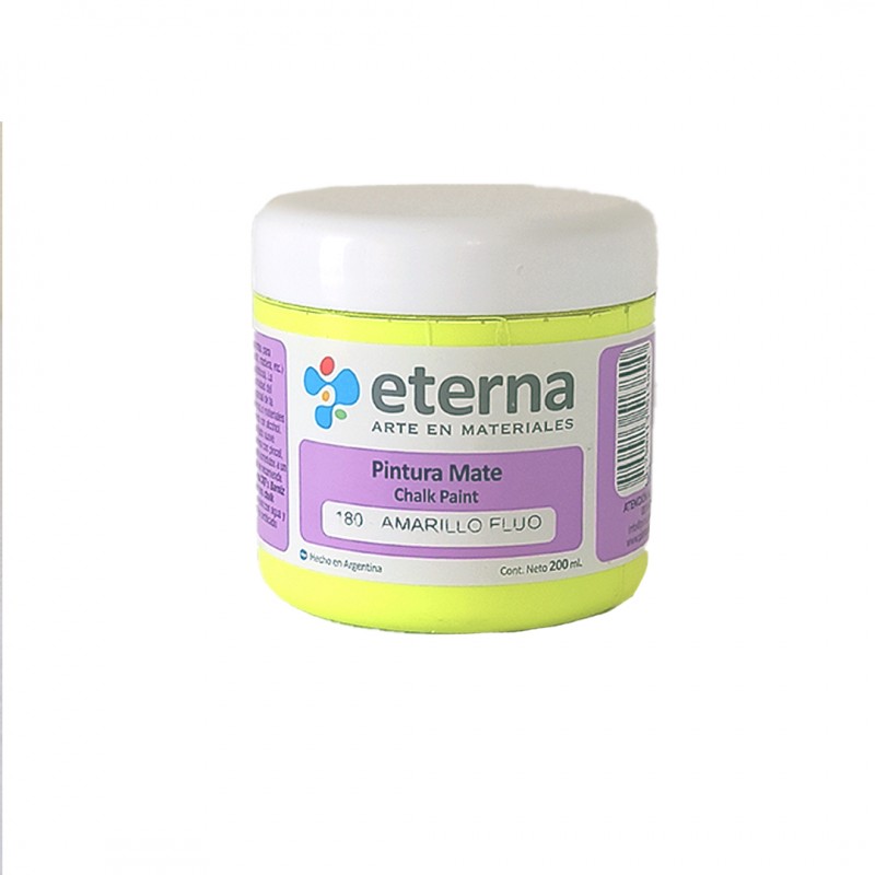 PINTURA CHALK MATE ETERNA X200ML. AMARILLO FLUO PINTURA CHALK MATE ETERNA X200ML. AMARILLO FLUO