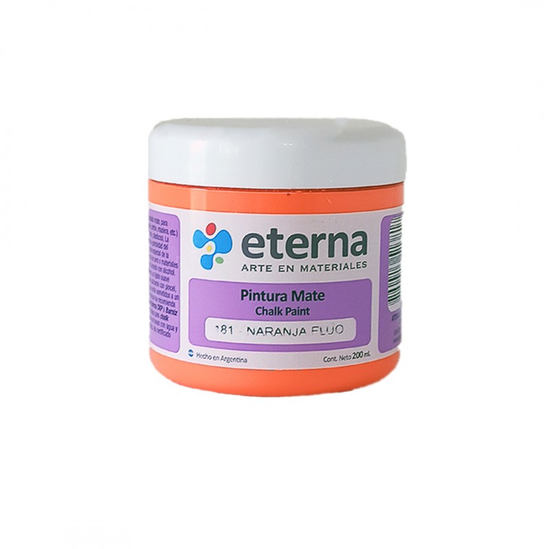 PINTURA CHALK MATE ETERNA X200ML. NARANJA FLUO PINTURA CHALK MATE ETERNA X200ML. NARANJA FLUO