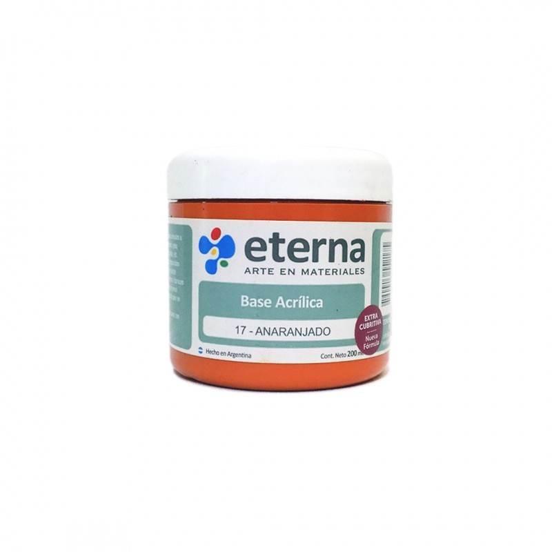 BASE ACRILICA ETERNA X200ML. ANARANJADO