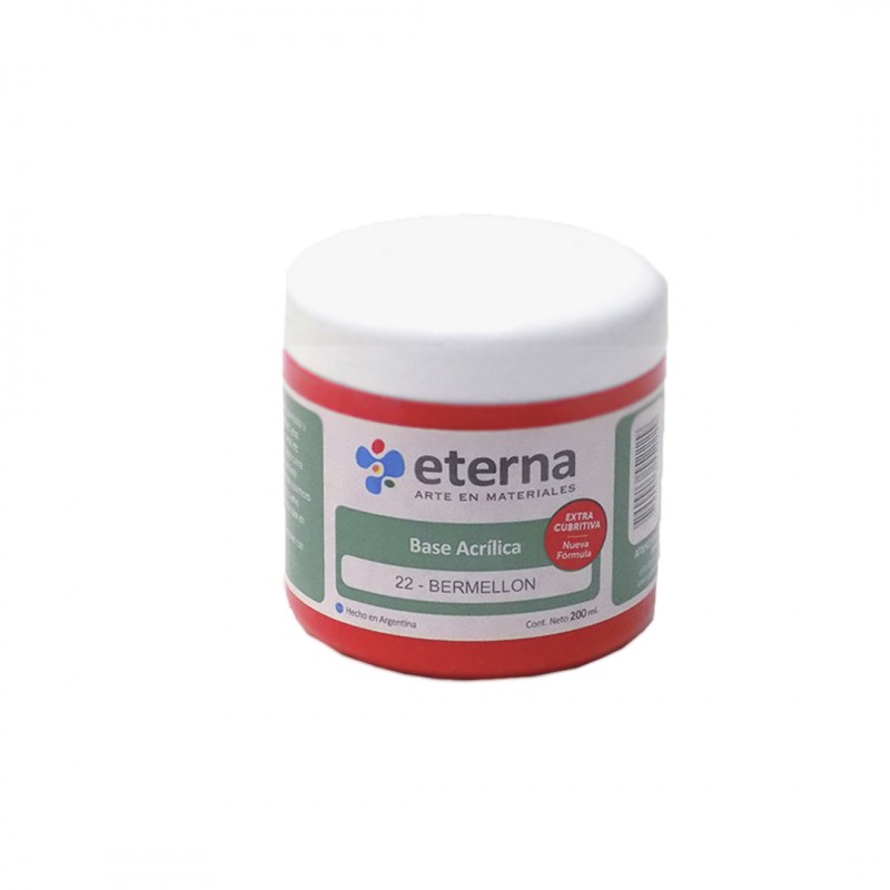 BASE ACRILICA ETERNA X200ML. BERMELLON BASE ACRILICA ETERNA X200ML. BERMELLON