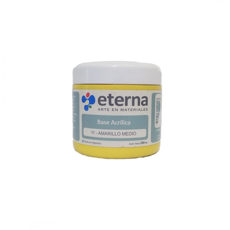 BASE ACRILICA ETERNA X200ML. AMARILLO MEDIO BASE ACRILICA ETERNA X200ML. AMARILLO MEDIO