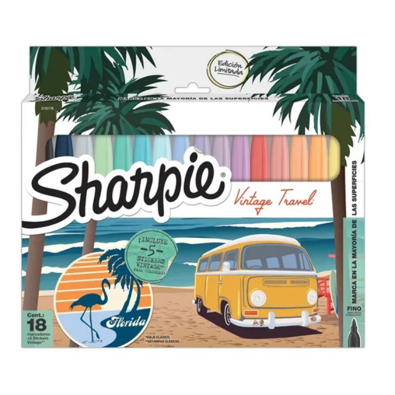 MARCADORES SHARPIE VINTAGE X 18 COLORES MARCADORES SHARPIE VINTAGE X 18 COLORES