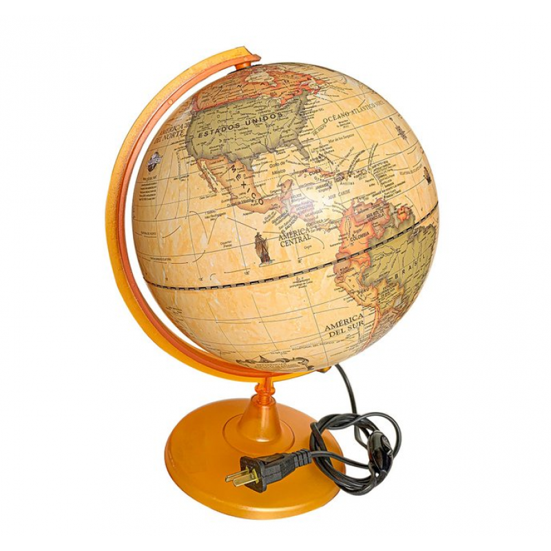 GLOBO TERRAQUEO GLOTER 257ALW BASE PLASTICA 25CM ANTIGUO C/LUZ GLOBO TERRAQUEO GLOTER 257ALW BASE PLASTICA 25CM ANTIGUO C/LUZ