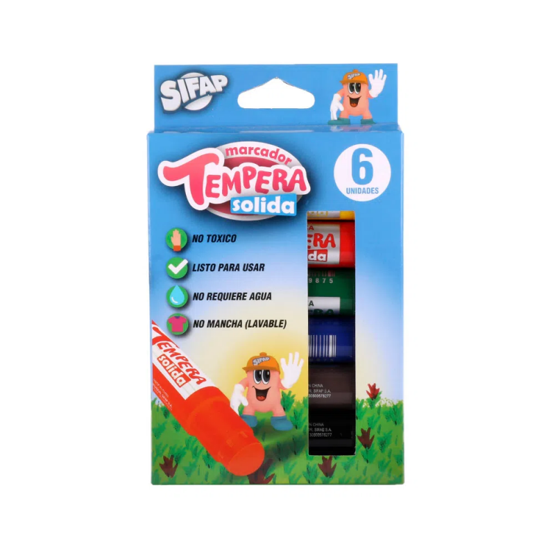 MARCADOR SIFAP DE TEMPERA SOLIDA X6 COL MARCADOR SIFAP DE TEMPERA SOLIDA X6 COL