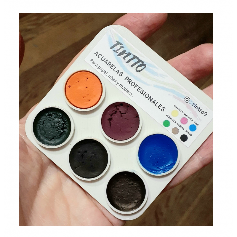 ACUARELA TINTTO MINI PALETA PROFESIONAL X6 COL ACUARELA TINTTO MINI PALETA PROFESIONAL X6 COL