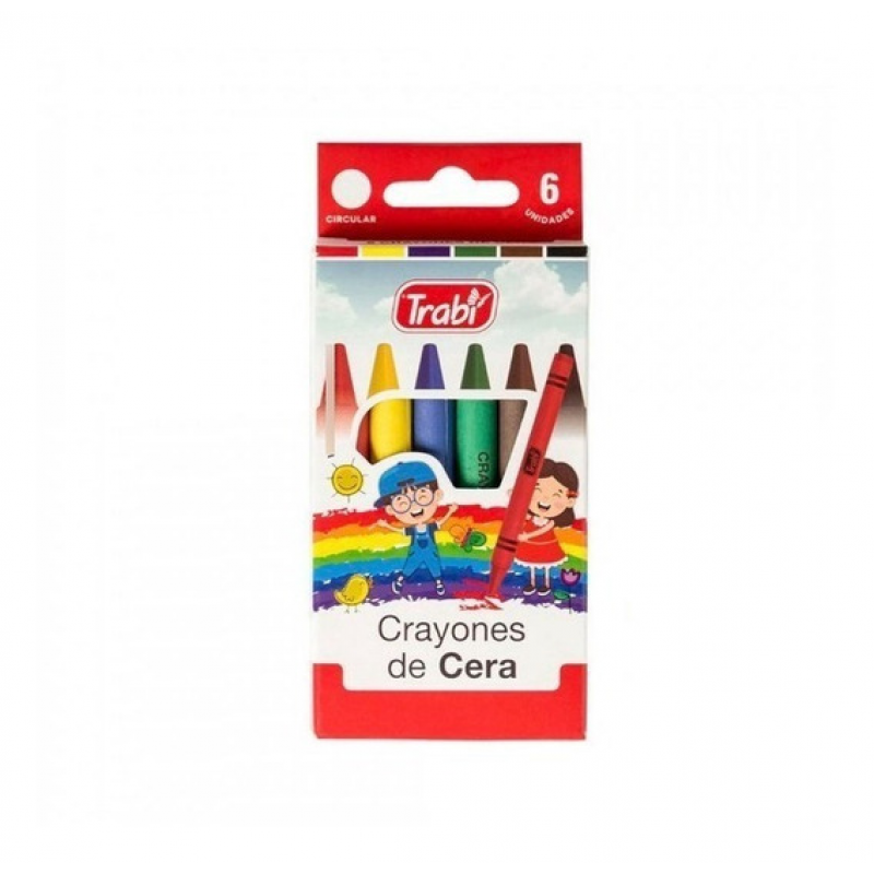 CRAYONES TRABI DE CERA X6COL. CRAYONES TRABI DE CERA X6COL.