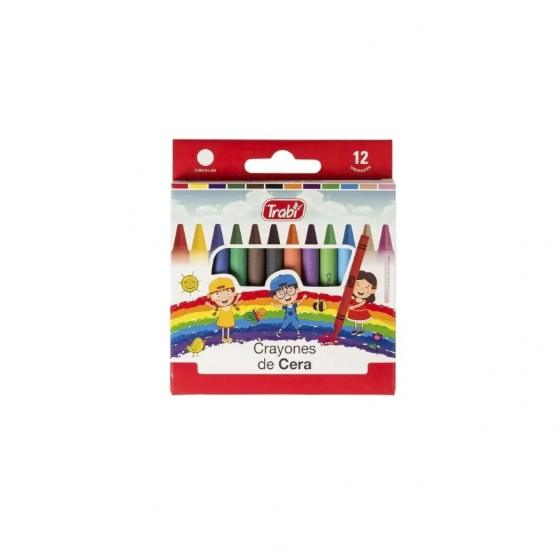 CRAYONES DE CERA TRABI X12COL.