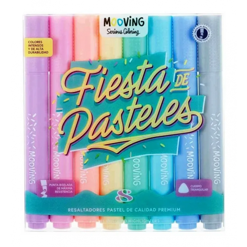 SET RESALTADORES MOOVING 3051108 X8 COL. PASTEL SET RESALTADORES MOOVING 3051108 X8 COL. PASTEL